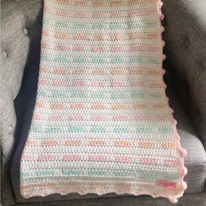 Handmade Multicolor Crocheted Baby Blanket